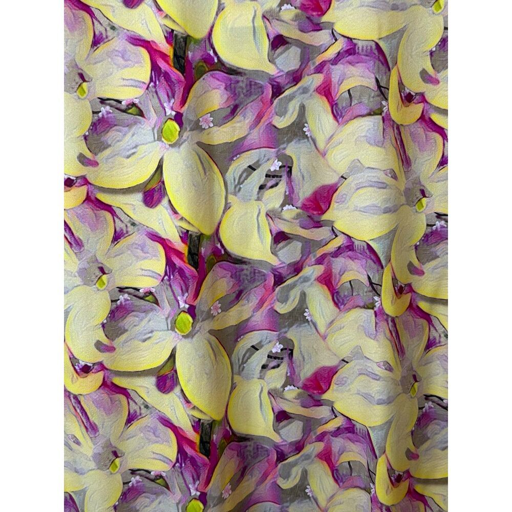 Chiara Boni Pink and Yellow Button Down Shirt - Picture 4 of 8